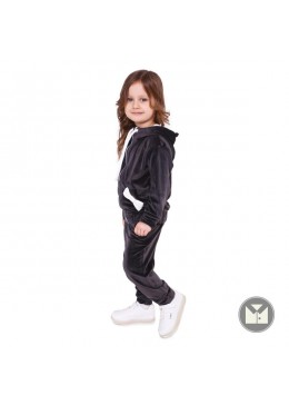 Timbo темно-сірий велюровий спортивний костюм для дівчинки Winnie K064093
